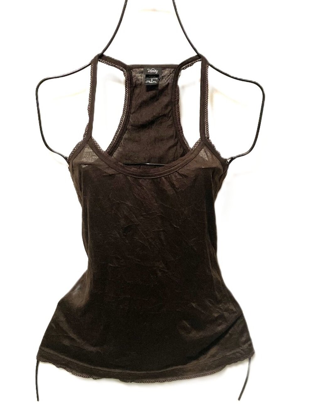 Women's Vanity Brown Tank Top Size Small